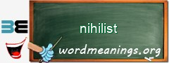 WordMeaning blackboard for nihilist